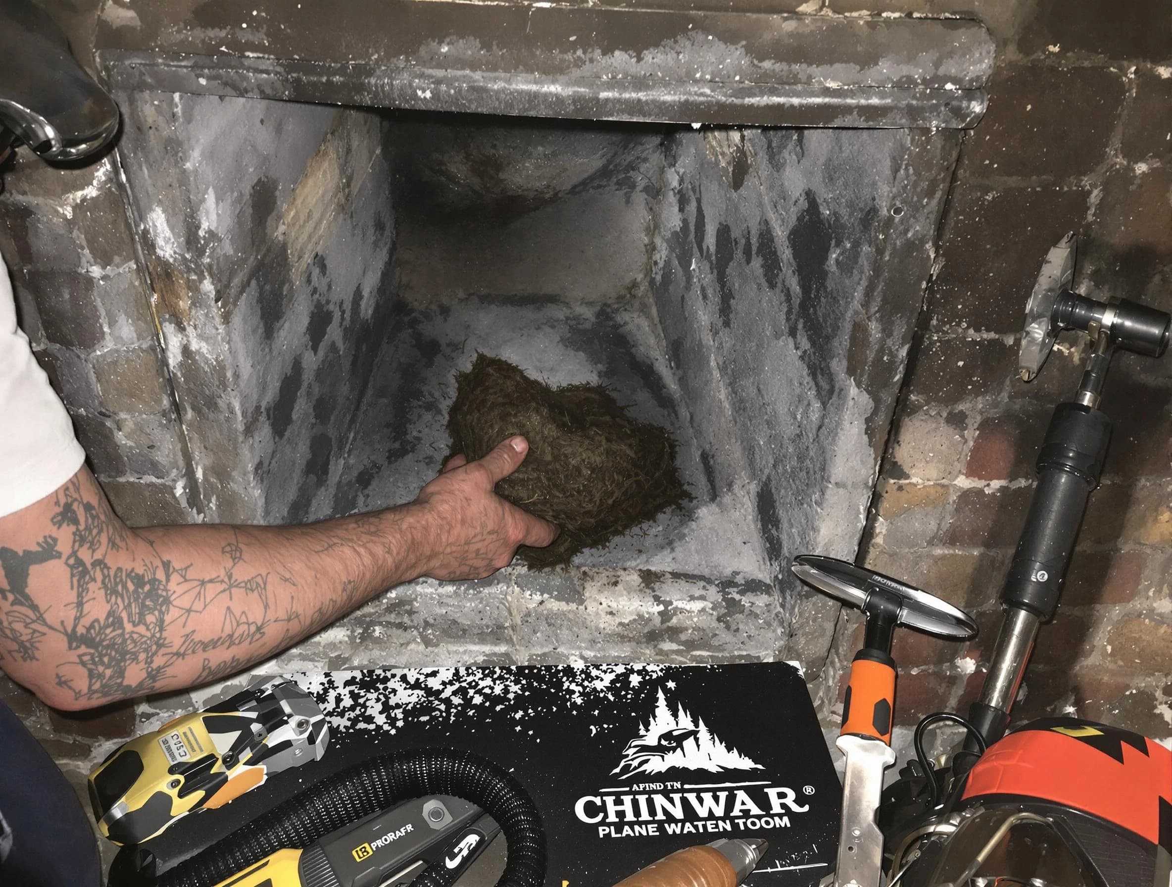 Johnstown Chimney Sweep safely removing debris and screening chimney in Johnstown, CO