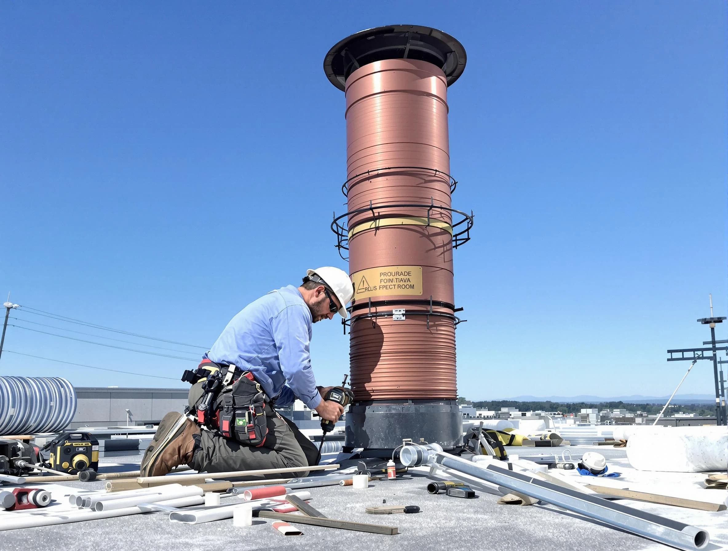 Installed chimney liner by Johnstown Chimney Sweep in Johnstown, CO