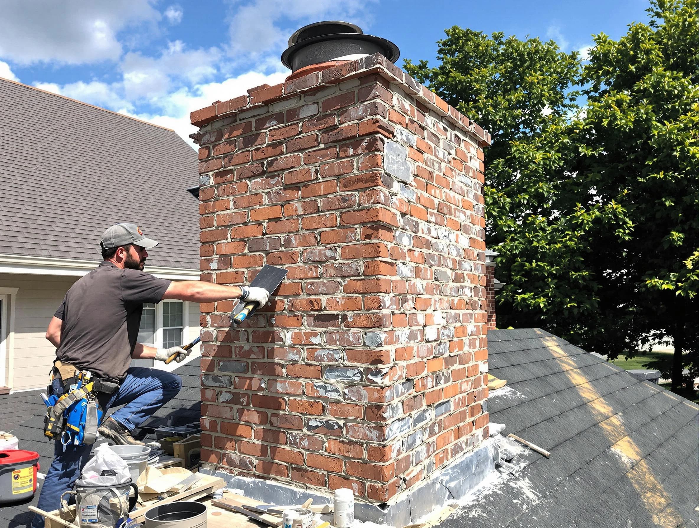 Completed chimney rebuild by Johnstown Chimney Sweep in Johnstown, CO