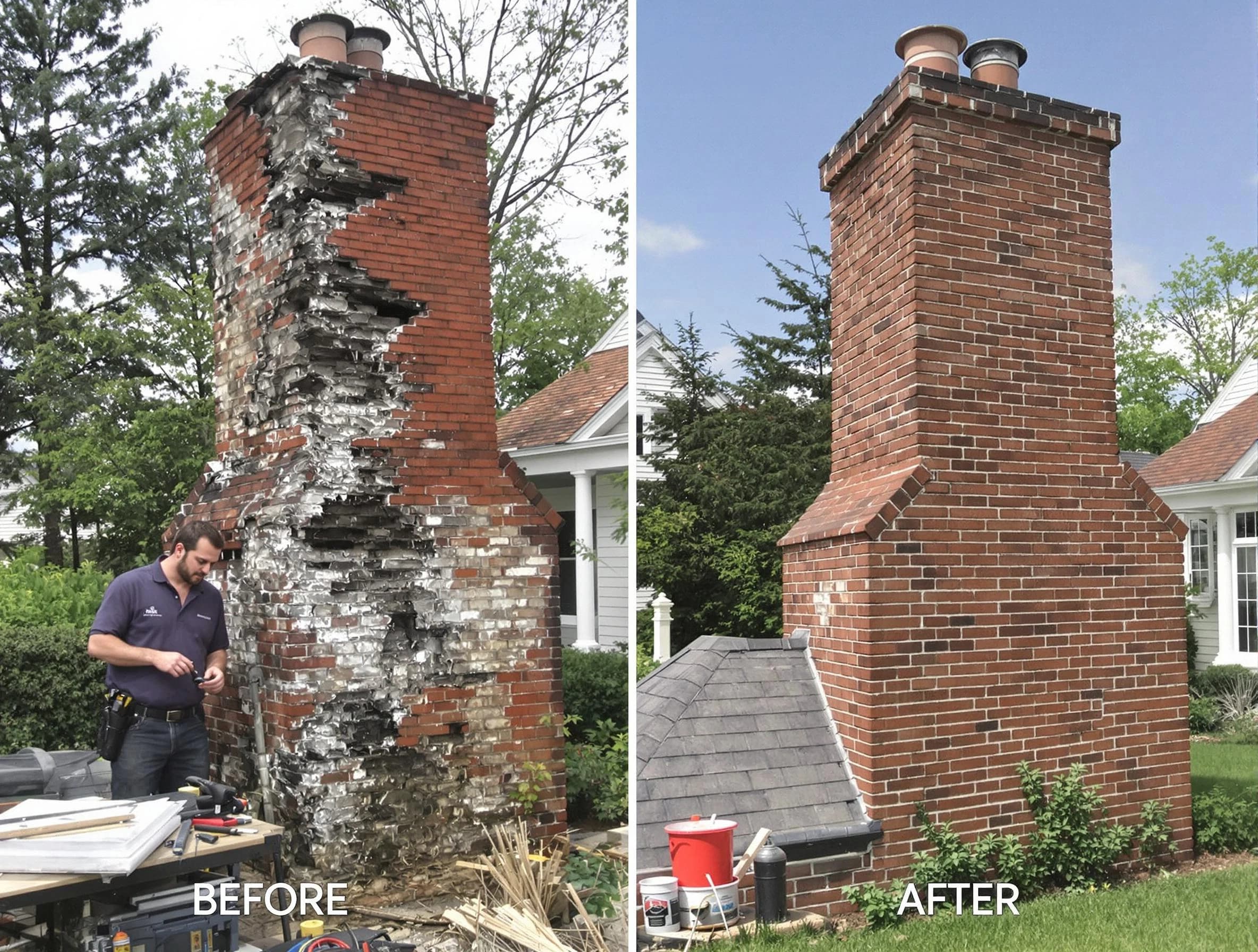 Johnstown Chimney Sweep performing a full chimney restoration in Johnstown, CO