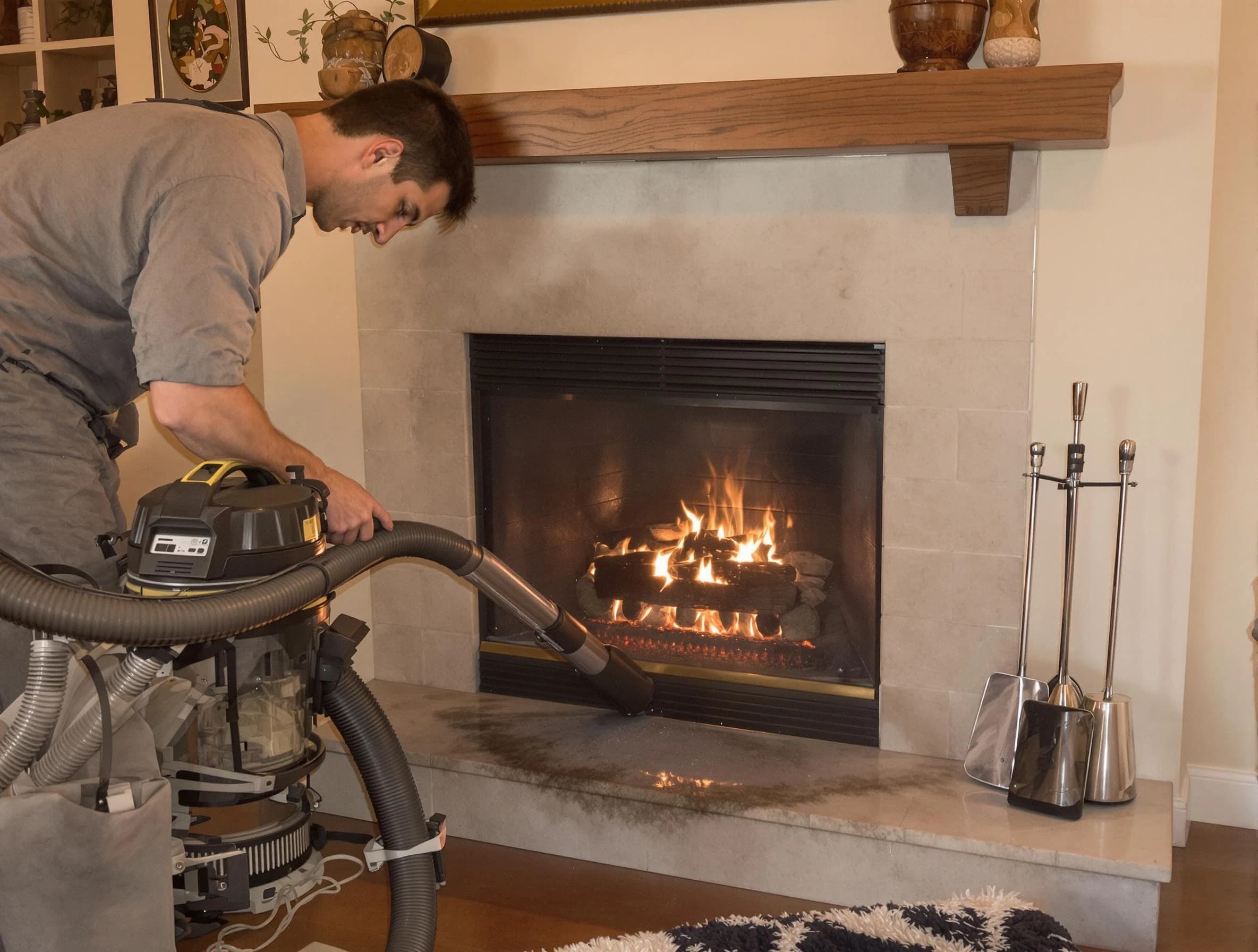 Routine fireplace upkeep by Johnstown Chimney Sweep in Johnstown, CO