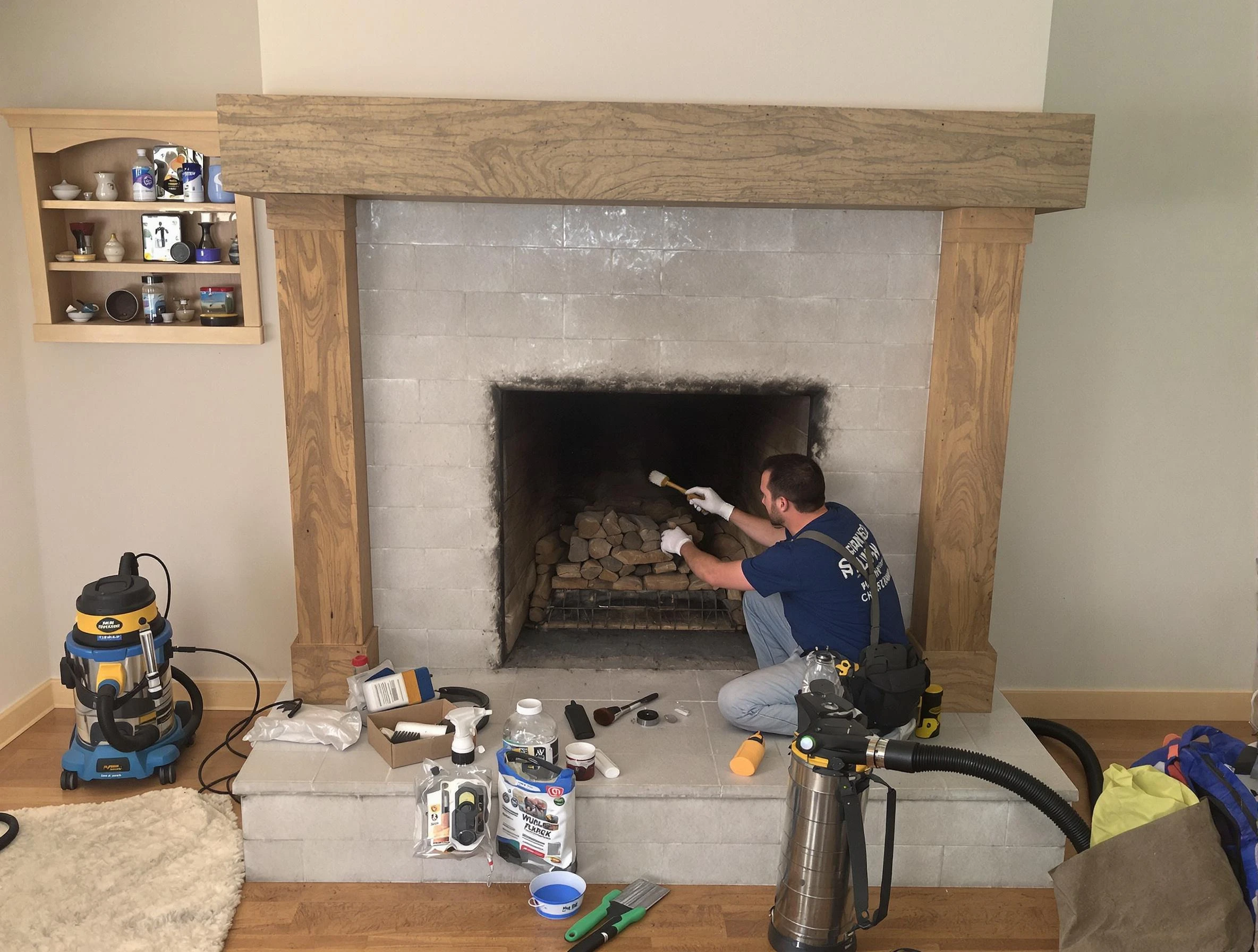 Detailed creosote removal process by Johnstown Chimney Sweep in Johnstown, CO